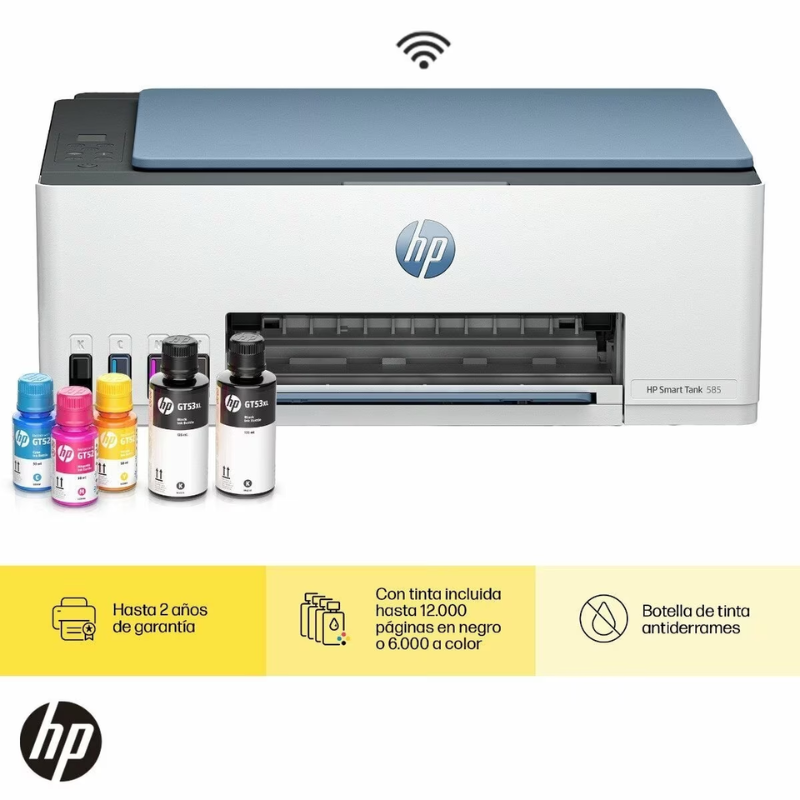 HP Smart Tank 585 Conexiones inalámbricas All-in-One Color Impresora, Copiadora, escáner - Imagen 2