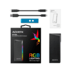 Adata Gabinete de Disco Duro EC700G RGB M.2, SATA, USB 3.2, Negro