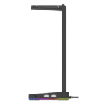 Naceb Base para Audífonos Gamer T11 Eleven RGB, 2x USB, 1x 3.5mm, Negro - Imagen 2