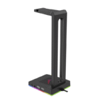 Naceb Base para Audífonos Gamer T11 Eleven RGB, 2x USB, 1x 3.5mm, Negro - Imagen 3