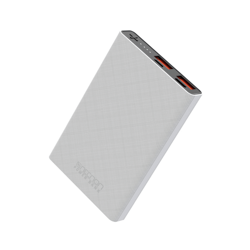 Power Bank NPW-05TC Necnon 5000mAh entrada y salida doble USB 5V/2.1 y tipo C 5V/2.1A. 1 A 2 CARGAS indicador de carga con luz LED, bateria de 5,000 mAH - Imagen 2