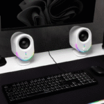 Acteck Bocinas Dynamic Exact BS630, Alámbrico/Inalámbrico, Bluetooth, 2.0 Canales, 20W RMS, USB, Blanco - Imagen 2