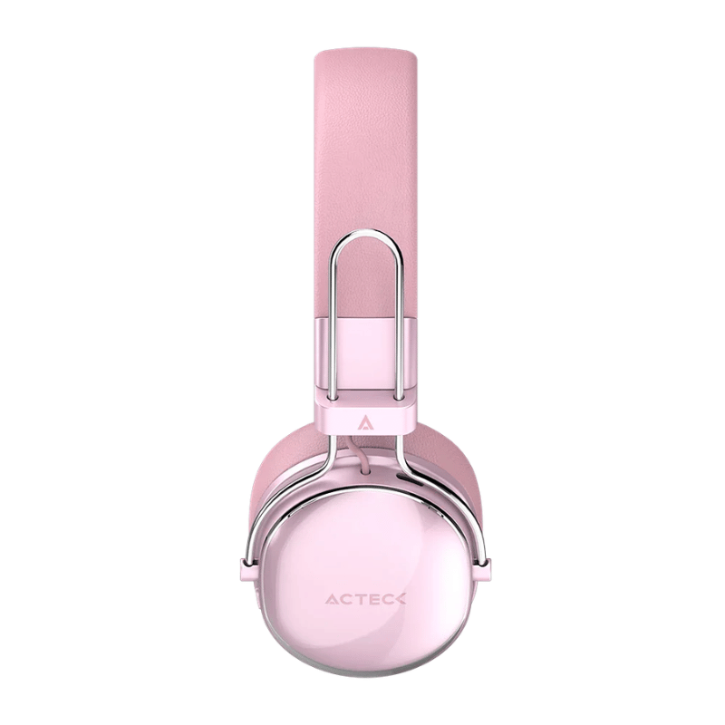 Acteck Audífonos con Micrófono Luxe Chic HP710, Bluetooth, Inalámbrico, USB-C, Rosa - Imagen 4