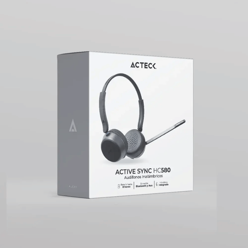 Acteck Audífonos Active Sync HCS580, Alámbrico/Inalámbrico, Bluetooth, USB-A/USB-C - Imagen 6