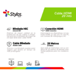 Cable HDMI 20M BLINDADO EN CAJA CB20. STHC20MB. - Imagen 5