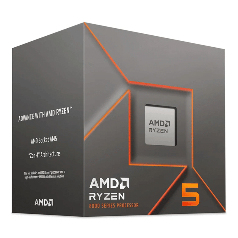 Procesador AMD Ryzen 5 8400F, Socket AM5, 4.70GHz, 6 Núcleos, 16MB Caché - Incluye Disipador