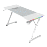 Balam Rush Escritorio Gamer OLYMPUS SPOT GLOW MRX6000 RGB, 60cm x 140cm, Blanco