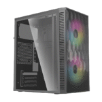 Gabinete Acteck Fuji GC470, Mini-Tower, Micro-ATX/Mini-ITX, USB 2.0/3.0, con Fuente de 500W, 2 Ventiladores Instalados, Negro