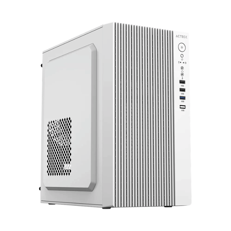 Gabinete Acteck Zenith GI656, Mini-Tower, Micro-ATX/Mini-ITX, USB 2.0/3.0, con Fuente de 500W, 1 Ventilador Instalado, Blanco