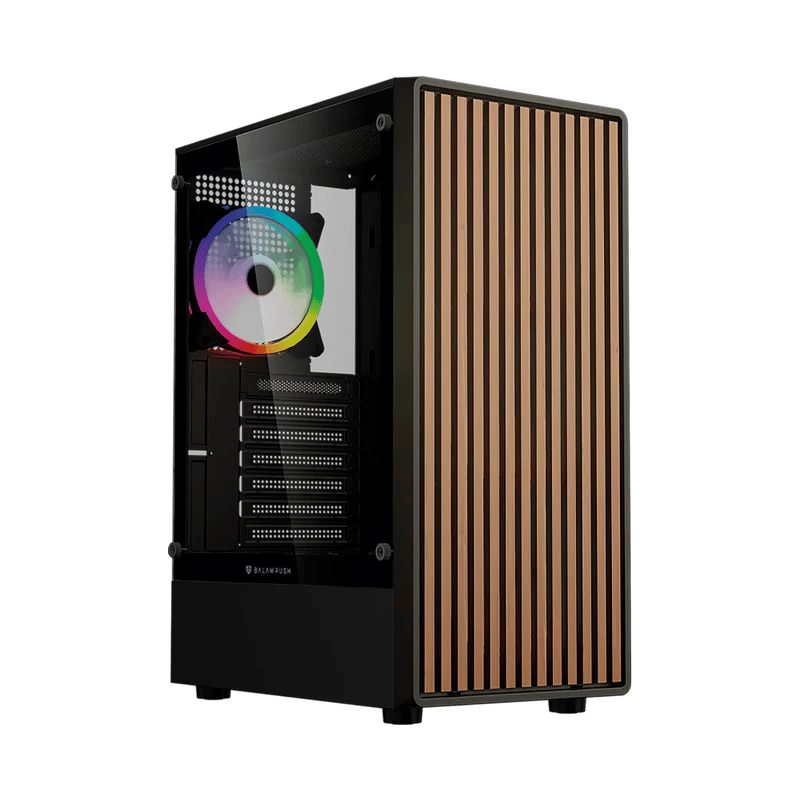 Gabinete Balam Rush Dragonfly Wood GM580CB, Midi-Tower, ATX/Micro-ATX/Mini-ITX, USB 2.0, sin Fuente, 4 Ventiladores Instalados, Negro - Imagen 3