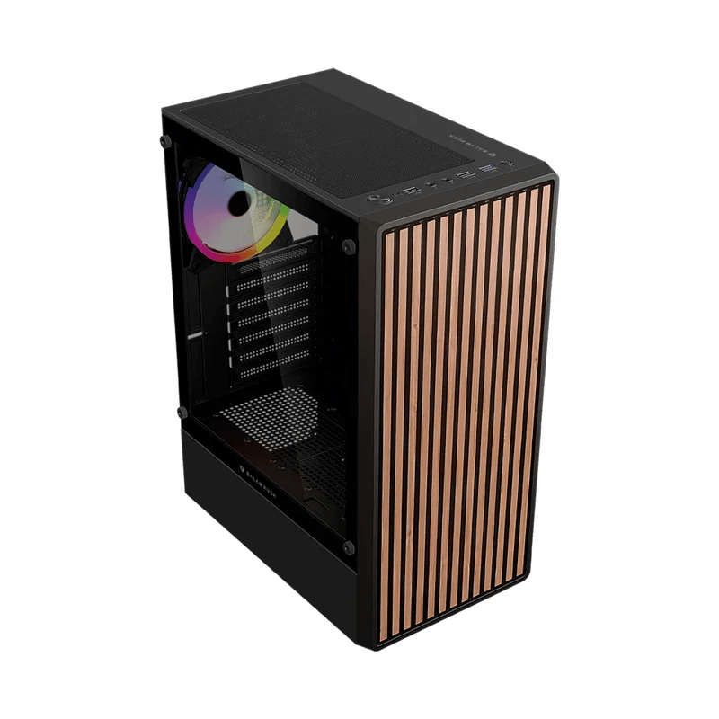 Gabinete Balam Rush Dragonfly Wood GM580CB, Midi-Tower, ATX/Micro-ATX/Mini-ITX, USB 2.0, sin Fuente, 4 Ventiladores Instalados, Negro - Imagen 5