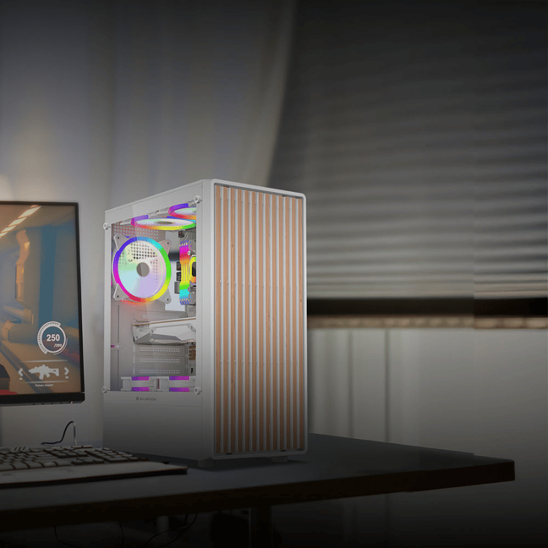 Gabinete Balam Rush Dragonfly Wood GM580, Midi-Tower, ATX/Micro-ATX/Mini-ITX, USB 2.0/3.0, sin Fuente, 4 Ventiladores Instalados, Blanco - Imagen 10