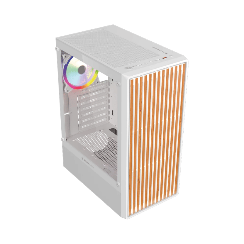 Gabinete Balam Rush Dragonfly Wood GM580, Midi-Tower, ATX/Micro-ATX/Mini-ITX, USB 2.0/3.0, sin Fuente, 4 Ventiladores Instalados, Blanco - Imagen 3