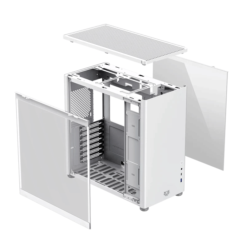 Gabinete Balam Rush Eris Frost GM985, Midi-Tower, ATX/Micro-ATX/Mini-ITX, USB 3.0, sin Fuente, sin Ventiladores Instalados, Blanco - Imagen 2