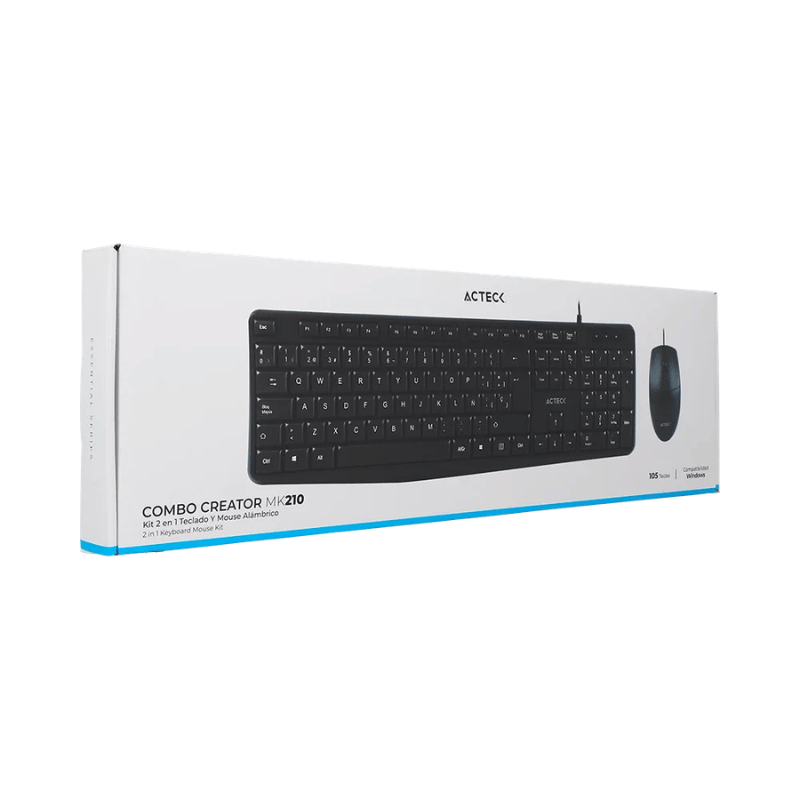 Kit de Teclado y Mouse Acteck AC-928984, Alámbrico, USB, Negro - Imagen 7