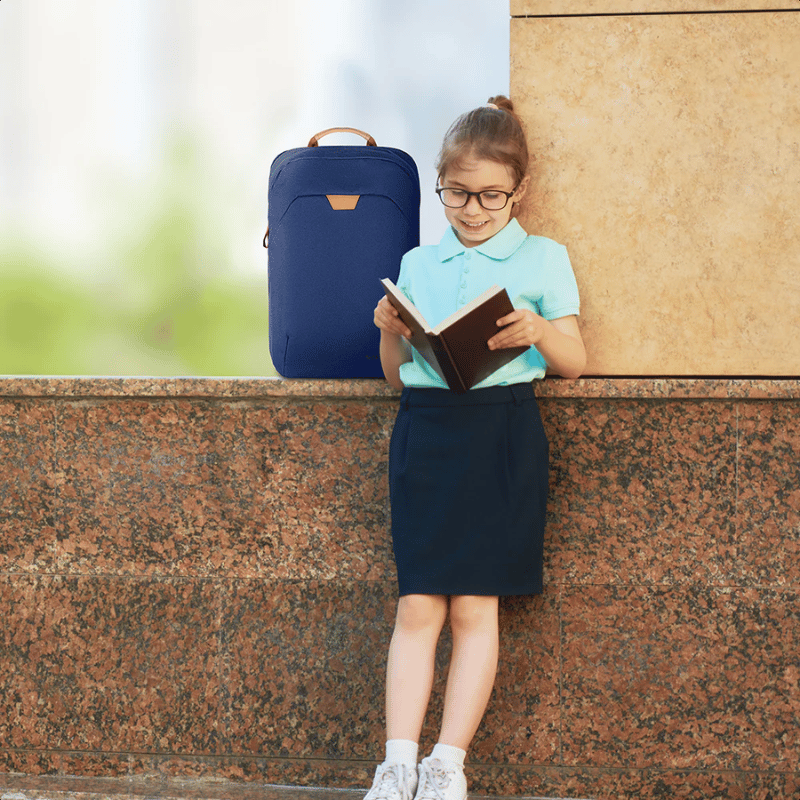 Backpack ECO HERO Techzone de 15.6 , 2 compartimientos, 1 acolchado para laptop, color Azul, GARANTIA LIMITADA DE POR VIDA. - Imagen 6