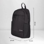 TechZone Mochila Basic Black de Poliéster para Laptop 15.6", Negro - Imagen 3