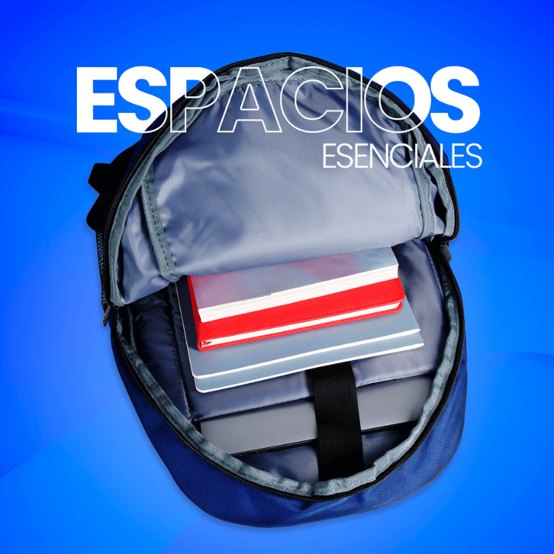 MOCHILA VORAGO BP-150 ECOLÓGICA rPET LAPTOP 15.6 pugladas AZUL / NEGRO - Imagen 2