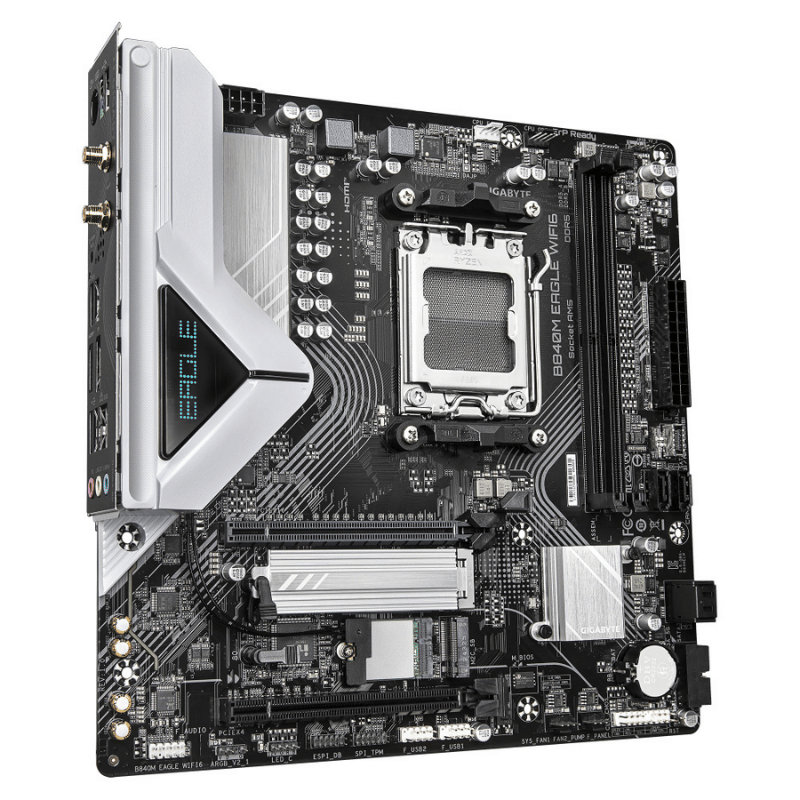 Tarjeta Madre Gigabyte B840M EAGLE WIFI6, Micro-ATX, Socket AM5, AMD B840, 128GB DDR5, HDMI/DP para AMD - Imagen 3