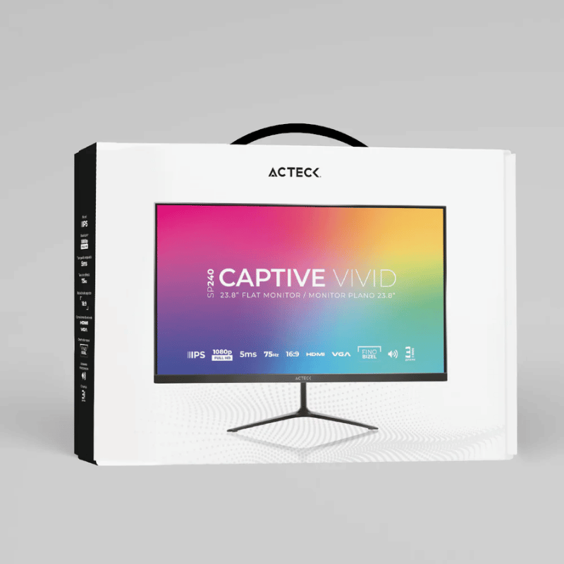 Monitor Acteck Captive Vivid SP240 LED 23.8", 1920x1080 Full HD, 75Hz, HDMI, Bocinas Integradas, Negro - Imagen 7