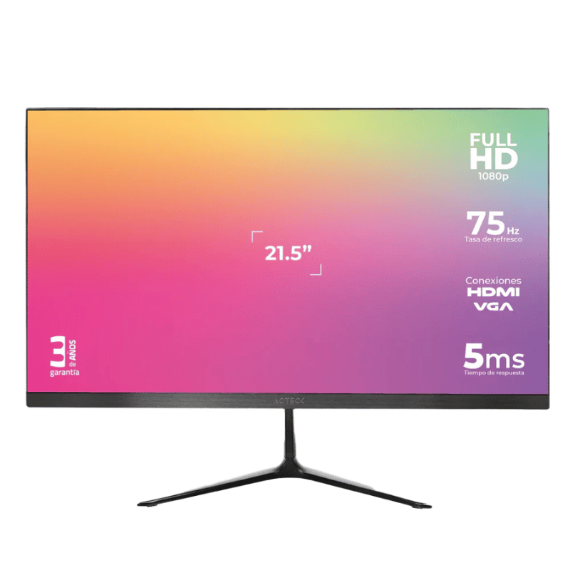 Monitor Acteck AC-933858 LED 21.5", 1920x1080 Full HD, 75Hz, HDMI, Negro