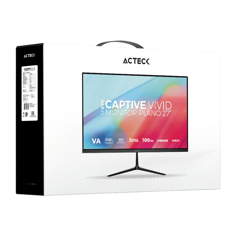 Monitor Acteck Captive Vivid SP270 LED 27", 1920x1080 Full HD, 75Hz, HDMI, Negro - Imagen 4