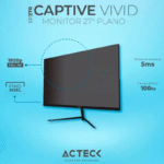 Monitor Acteck Captive Vivid II LED 27", 1920x1080 Full HD, 100Hz, HDMI, Negro - Imagen 5