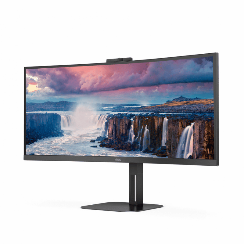 Monitor Curvo AOC CU34V5CW/BK LED 34", 3440x1440 Ultra Wide Quad HD, FreeSync, 100Hz, HDMI/DisplayPort, Bocinas Integradas, Negro - Imagen 3