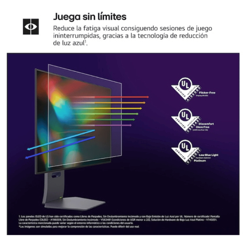 Monitor Gamer LG UltraGear OLED 27", 2560x1440, G-Sync/FreeSync, 240Hz, HDMI/DisplayPort, Negro - Imagen 8