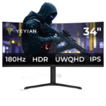 Monitor Gamer Curvo Yeyian Elysium34 IPS 34", 3440x1440 Ultra Wide Quad HD, 180Hz, HDMI/DisplayPort, Negro