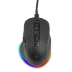 Mouse Ergonómico Getttech GGM-RGBTR-01, Inalámbrico, Óptico, 6.400DPI, RF Wireless/Bluetooth/USB-A, Negro