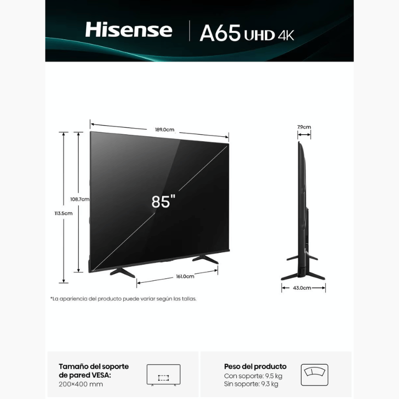 Televisiones Hisense 85A65NV - Imagen 11