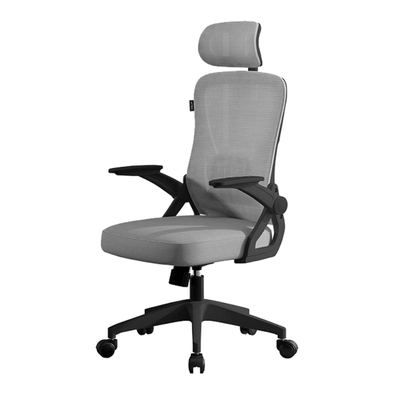 Acteck Silla Flux Core EC303HR, Respaldo de malla, Reposabrazos Abatible, Gris