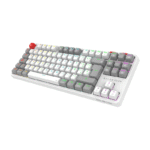 Teclado Gamer Balam Rush Level Pro GK990 LED RGB TKL, Teclado Mecánico, Outemu Red, Inalámbrico, RF Inalámbrico/Bluetooth, Blanco, Español - Imagen 4