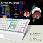 Teclado Gamer Balam Rush Dominate Expert GK979I LED RGB, Teclado Mecánico, Outemu Red, Inalámbrico, RF Inalámbrico/Bluetooth, Blanco, Español - Imagen 2