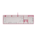Teclado Gamer Game Factor KBG400, Teclado Mecánico, Switch KRED Blue, Alámbrico, Rosa (Español)