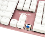Teclado Gamer Game Factor KBG400, Teclado Mecánico, Switch KRED Blue, Alámbrico, Rosa (Español) - Imagen 5
