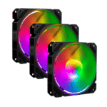 Ventilador Balam Rush Eolox Blaze EX70K, 3x 120mm, 1200RPM, ARGB, Negro