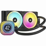 Corsair iCue Link H100I LCD RGB Enfriamiento Líquido para CPU, 2x 120mm, hasta 2400RPM, Negro