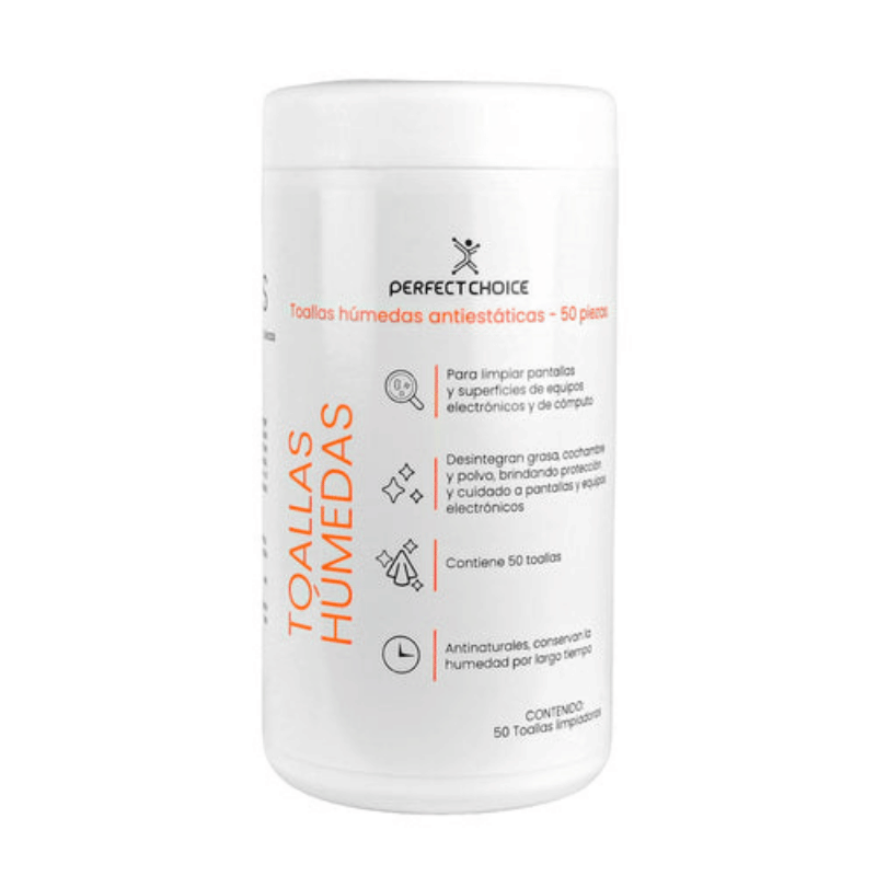 Perfect Choice Toallas Húmedas PC-030379, 50 Piezas