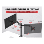 Naceb Soporte de Escritorio para 2 Monitores 10" - 32", hasta 20kg - Imagen 8