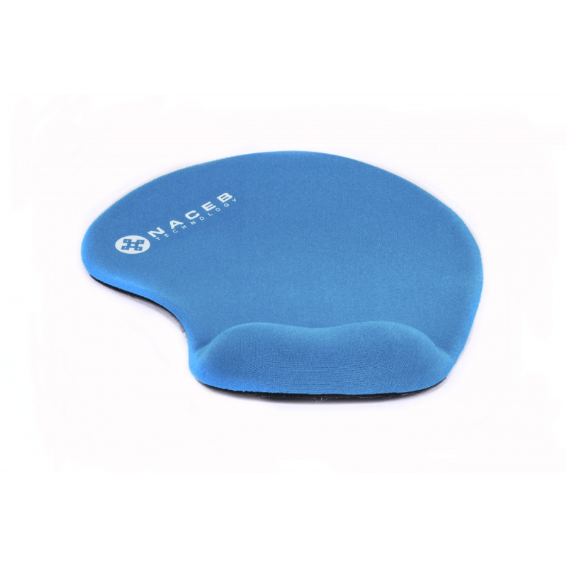 Mousepad Naceb con Descansa Muñecas de Gel NA-549AZ, Azul