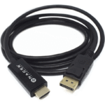 Naceb Cable HDMI Macho - DisplayPort Macho, 1.8 Metros, Negro