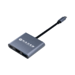 Naceb Hub USB 3.0 Macho - 1x USB 3.2/1x HDMI/USB C Hembra, 5 Gbit/s, Gris/Blanco