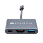Naceb Hub USB 3.0 Macho - 1x USB 3.2/1x HDMI/USB C Hembra, 5 Gbit/s, Gris/Blanco - Imagen 8
