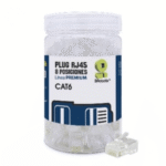 BRobotix Conector Modular Cat6, RJ-45, Transparente, 100 Piezas