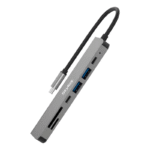 Stylos Docking Station STCBHUB71G USB-C, 2 x USB-C 3.0, 2 x USB-A 2.0, 1 x HDMI, MicroSD/SD - Imagen 2