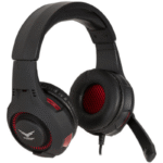 Naceb Audífonos Gamer NA-0304R, Alámbrico, 3.5mm, Negro/Rojo