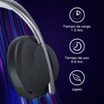 Techzone Audífonos con Micrófono TZDJ01, Bluetooth, Inalámbrico, 3.5mm, Negro - Imagen 5