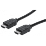 Manhattan Cable HDMI de Alta Velocidad con Canal Ethernet, HDMI Macho - HMDI Macho, 10 Metros, Negro